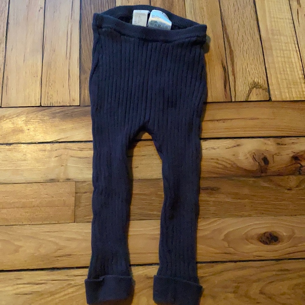 H&M Navy Ribbed Knit Leggings
